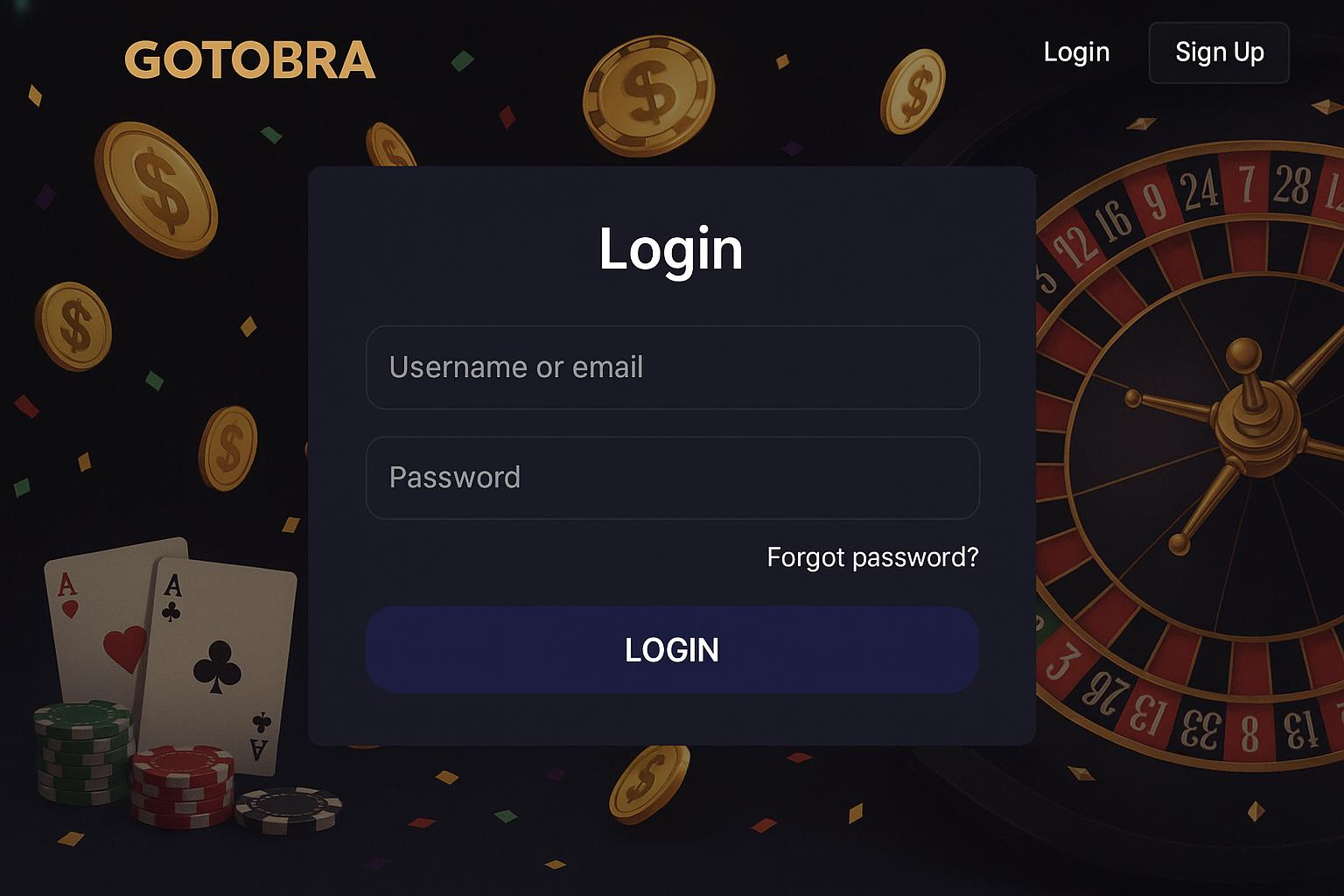 Login no Cassino GOTOBRA